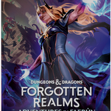 Dungeons & Dragons Forgotten Realms book cover with a character in a fantasy setting