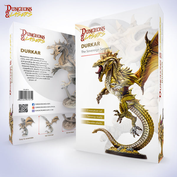 Dungeons & Dragons Durkar figurine with packaging on a white background