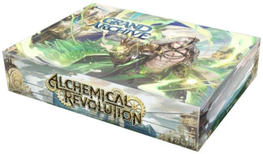 GRAND ARCHIVE TCG ALCHEMICAL REVOLUTION ALTER EDITION BOOSTER
Card game box titled 'Alchemical Revolution' with fantasy-themed artwork on a white background
