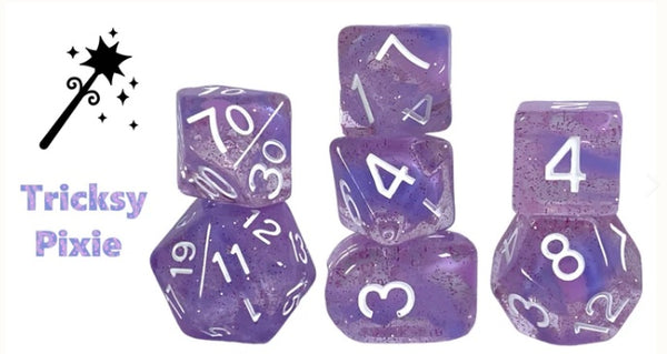 SET OF 12D6 PIPS DICE TRICKSY PIXIE