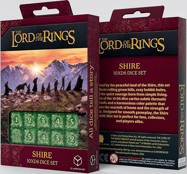 LORD OF THE RINGS SHIRE 10XD6 DICE SET HI/B