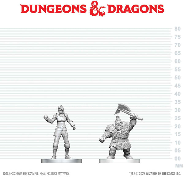 DND UNPAINTED MINIS WV29 CULTIST OF BANE & DWARF ZHENTILAR SOLDIER