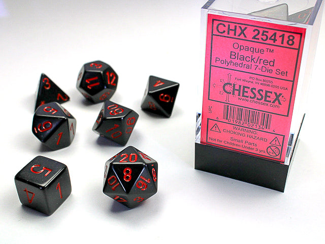 OPAQUE POLYHEDRAL DICE 7-Die Set