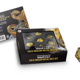 DND METAL 7 DICE SET DRAGON SCALE GOLD
