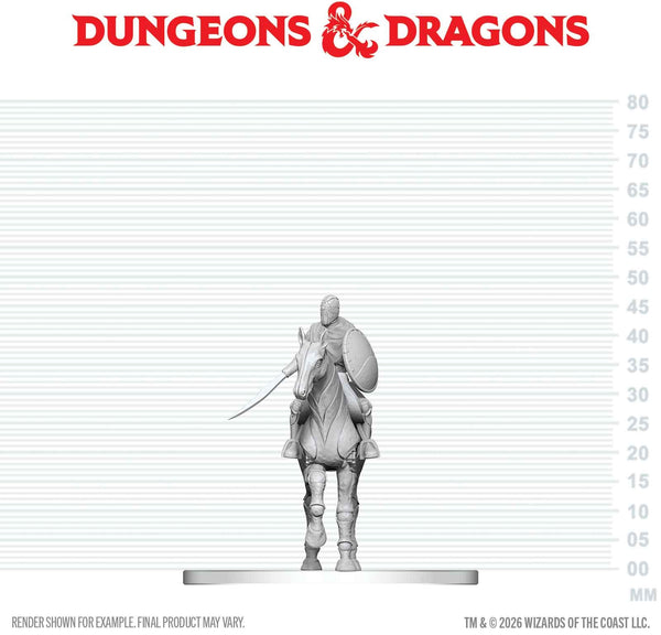 DND UNPAINTED MINIS WV29 NIMBLEWRIGHT STEED WITH RIDER