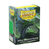 DRAGON SHIELD SLEEVES DUAL MATTE APPLE GREEN AND SILVER 100CT