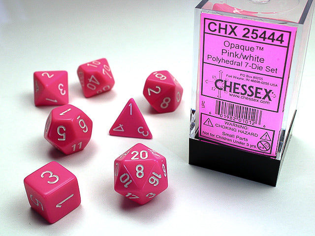 OPAQUE POLYHEDRAL DICE 7-Die Set