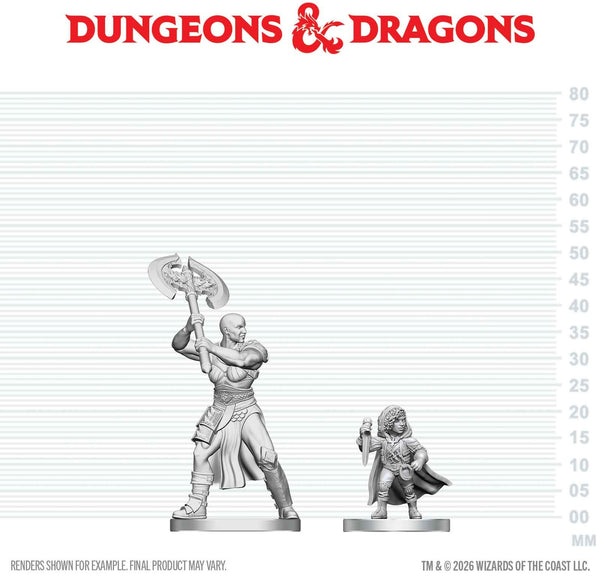 DND UNPAINTED MINIS WV29 GOLIATH BARBARIAN & HALFLING ROGUE