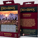 LORD OF THE RINGS RIVENDELL 10XD6 DICE IW/B SET