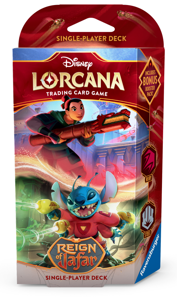 DISNEY LORCANA SET 8 REIGN OF JAFAR STARTER DECK - RUBY & STEEL