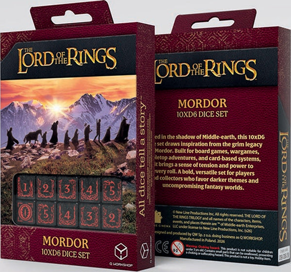 LORD OF THE RINGS MORDOR 10XD6 DICE SET MOR/B