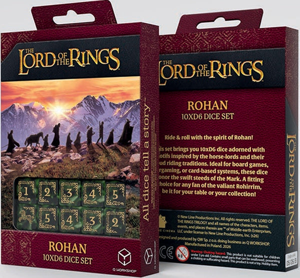 LORD OF THE RINGS ROHAN 10XD6 DICE SET OH/B