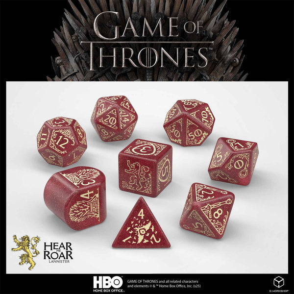 GAME OF THRONES RPG DICE SET LANNISTER