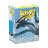 DRAGON SHIELD SLEEVES DUAL MATTE SKY BLUE AND SILVER 100CT
