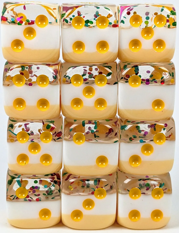 SET OF 12D6 PIPS DICE BIRTHDAY WISHES