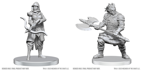 DND UNPAINTED MINIS WV28 ASSASSIN & BERSERKER