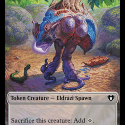 Eldrazi Spawn // Satyr Double-Sided Token [Commander Masters Tokens]