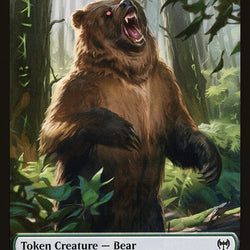 Human Warrior // Bear Double-Sided Token [Kaldheim Tokens]