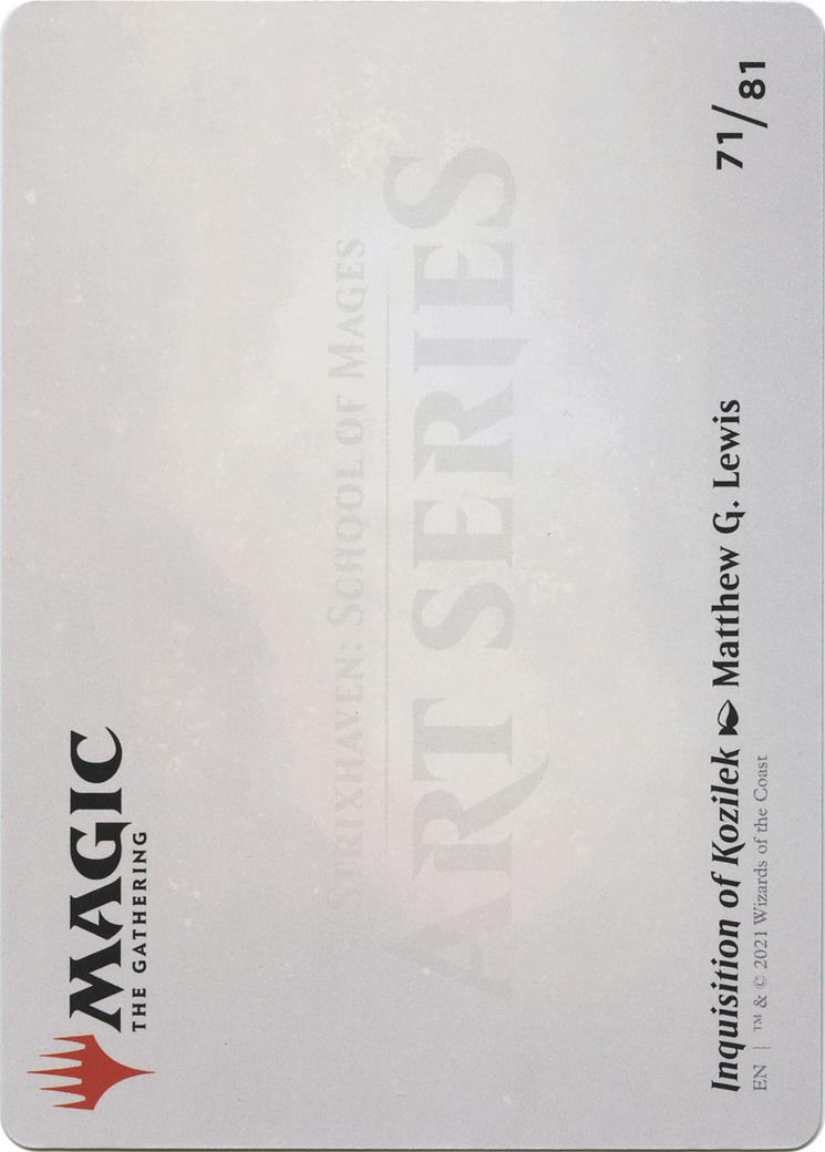 Inquisition of Kozilek // Inquisition of Kozilek (ASTX-071) (Borderless) [Strixhaven Art Series] Foil