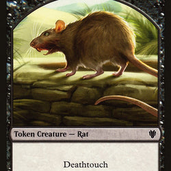 Cat Warrior (008) // Rat (003) Double-Sided Token [Commander 2017 Tokens]