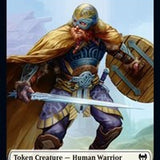 Human Warrior // Spirit Double-Sided Token [Kaldheim Tokens]