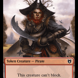 Pirate // Pegasus Double-Sided Token [Wilds of Eldraine Commander Tokens]