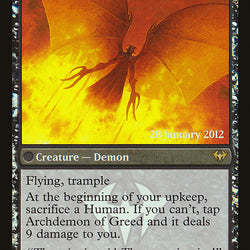 Ravenous Demon // Archdemon of Greed [Dark Ascension Prerelease Promos]