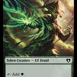 Elemental (0024) // Elf Druid Double-Sided Token [Commander Masters Tokens]