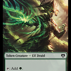Elemental (0024) // Elf Druid Double-Sided Token [Commander Masters Tokens]