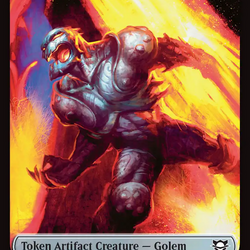 Bird // Golem (0012) Double-Sided Token [Edge of Eternities Commander Tokens]