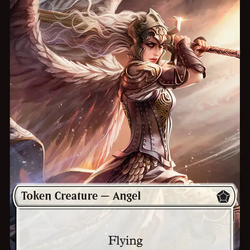 Angel (0001) // Angel (0002) Double-Sided Token [Foundations Commander Tokens]