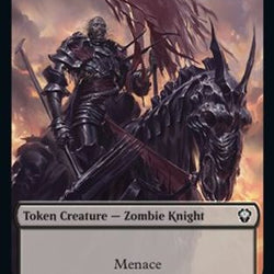 Zombie Knight // Goblin Double-Sided Token [Dominaria United Commander Tokens]