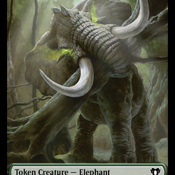 Soldier // Elephant Double-Sided Token [Commander Masters Tokens]