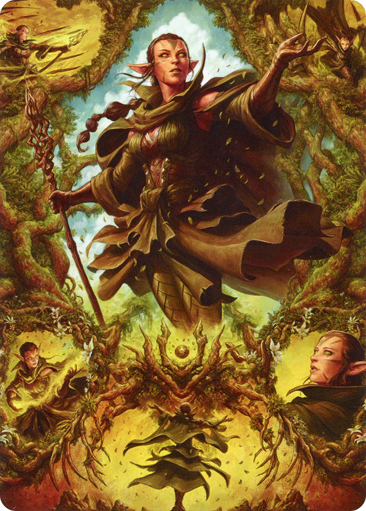 Nissa of Shadowed Boughs // Nissa of Shadowed Boughs (AZNR-006) (Borderless) [Zendikar Rising Art Series]