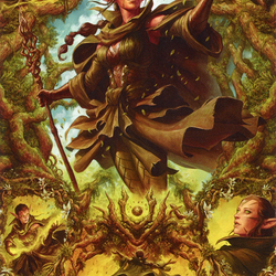 Nissa of Shadowed Boughs // Nissa of Shadowed Boughs (AZNR-006) (Borderless) [Zendikar Rising Art Series] Foil