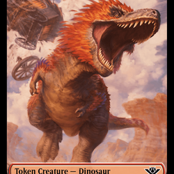 Dinosaur // Plot Double-Sided Token [Outlaws of Thunder Junction Tokens]