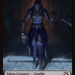 Elephant // Zombie (0003) Double-Sided Token [Aetherdrift Tokens]