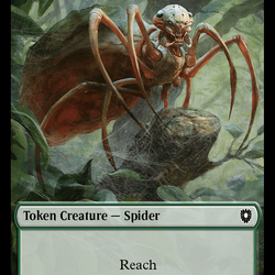 Spider // Blood Double-Sided Token [Bloomburrow Commander Tokens]