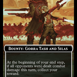Bounty: Gorra Tash and Silas // Bounty Rules Double-Sided Token [Outlaws of Thunder Junction Commander Tokens]