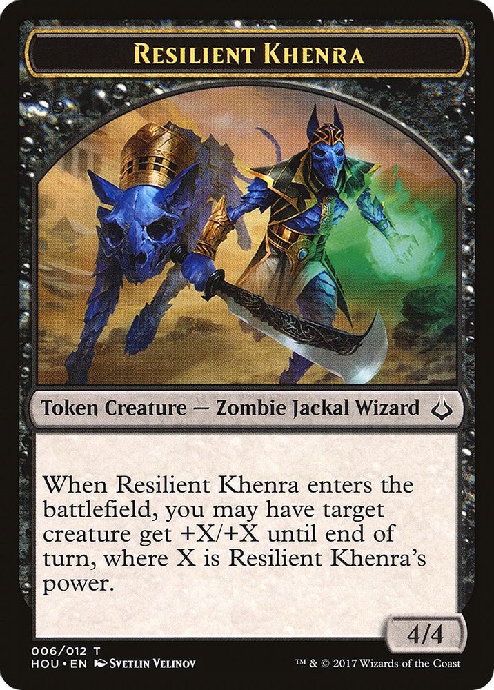 Resilient Khenra // Cat Double-Sided Token (HOU-6 // 16) [Hour of Devastation]