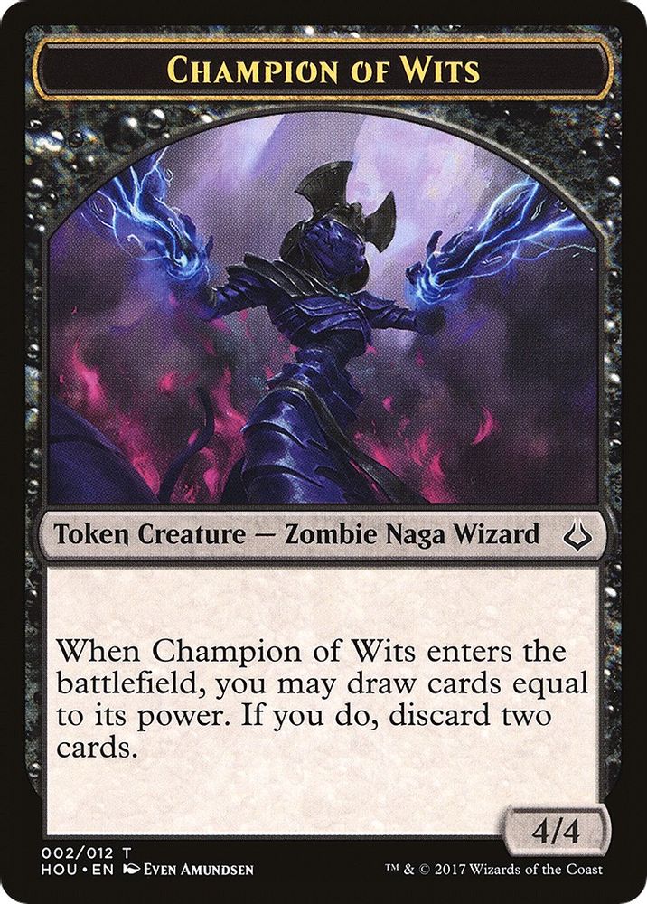 Champion of Wits // Warrior Double-Sided Token (HOU-2 // 17) [Hour of Devastation]
