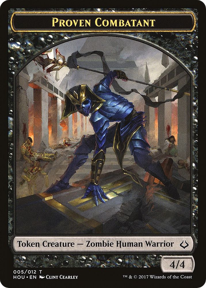 Proven Combatant // Zombie Double-Sided Token (HOU-5 // 20) [Hour of Devastation]