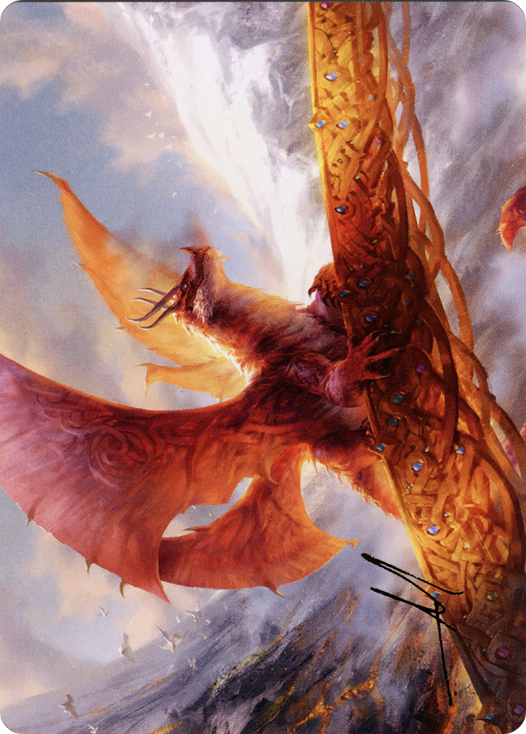 Goldspan Dragon // Goldspan Dragon (ASKHM-035) (Borderless) [Art Series: Kaldheim]