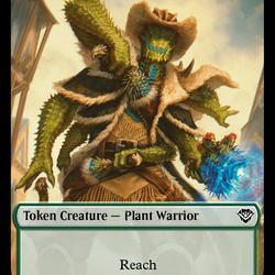 Plant Warrior // Treasure Double-Sided Token [Outlaws of Thunder Junction Commander Tokens]