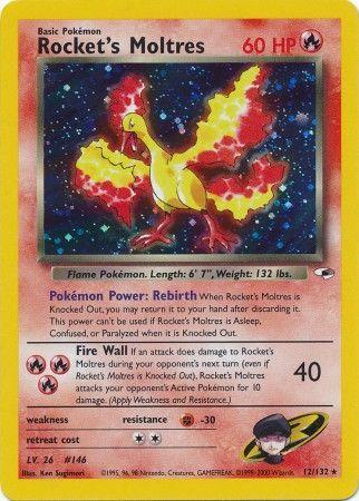 Rocket's Moltres - 12/132 [Gym Heroes] - Unlimited Holofoil