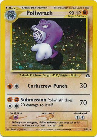 Poliwrath - 9/75 [Neo Discovery] - Unlimited Holofoil
