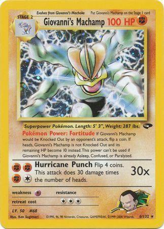 Giovanni's Machamp - 6/132 [Gym Challenge] - Unlimited Holofoil
