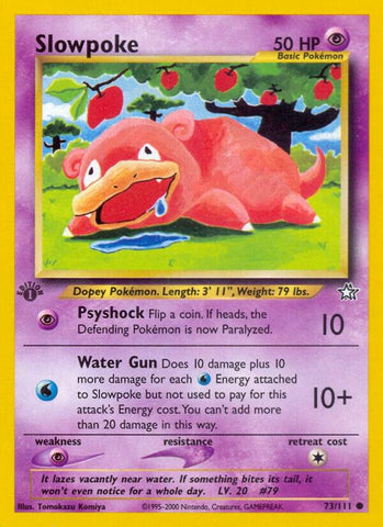 PSA 9 Slowpoke (73/111) [Neo Genesis 1st Edition]