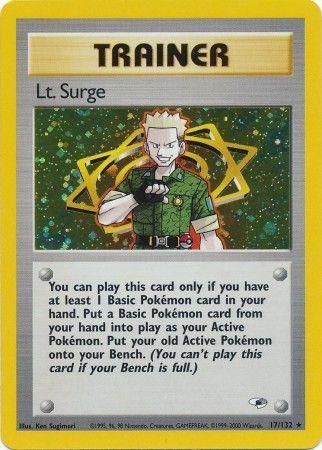 Lt. Surge - 17/132 [Gym Heroes] - Unlimited Holofoil