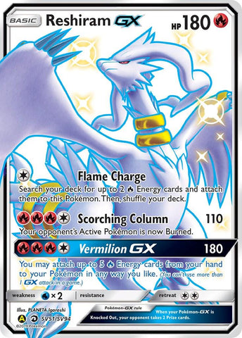 PSA 9 Reshiram GX (SV51/SV94) [Sun & Moon: Hidden Fates]